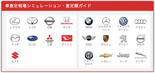 グー買取りの査定相場検索ページ