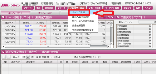 外為オンラインの入金