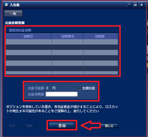 FXブロードネットの出金