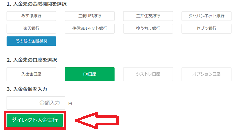 みんなのFXの入金