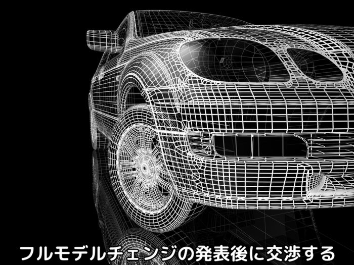 フルモデルチェンジ発表後に交渉する
