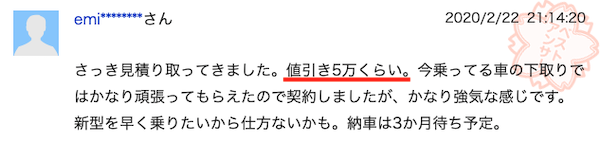 新型フィットの値引きの口コミ