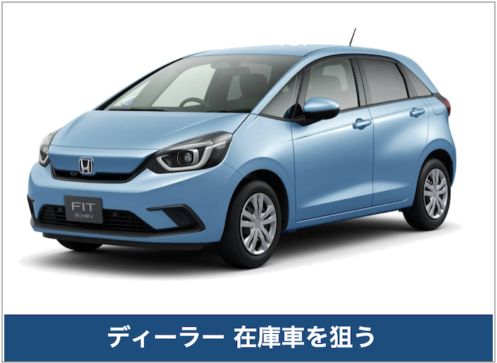 FITのディーラー在庫車