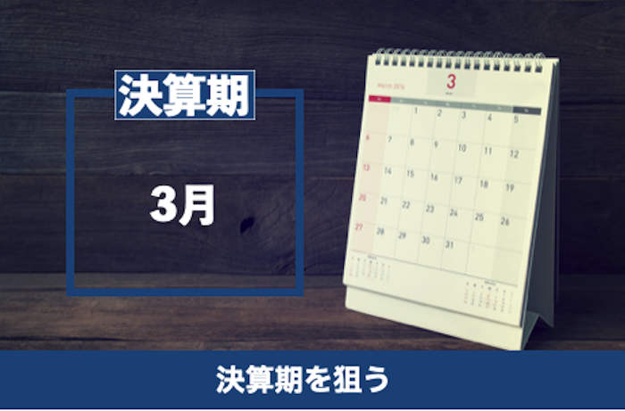 決算期を狙う
