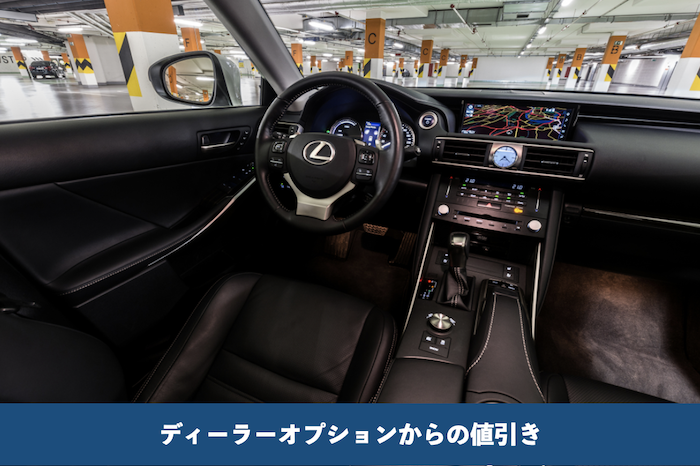 レクサスのディーラーオプションからの値引き
