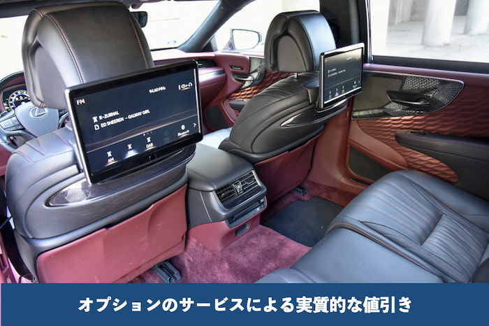オプションのサービスによる実質的な値引き
