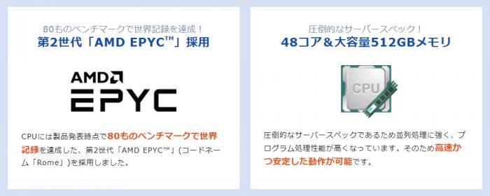 エックスサーバーのサーバースペック