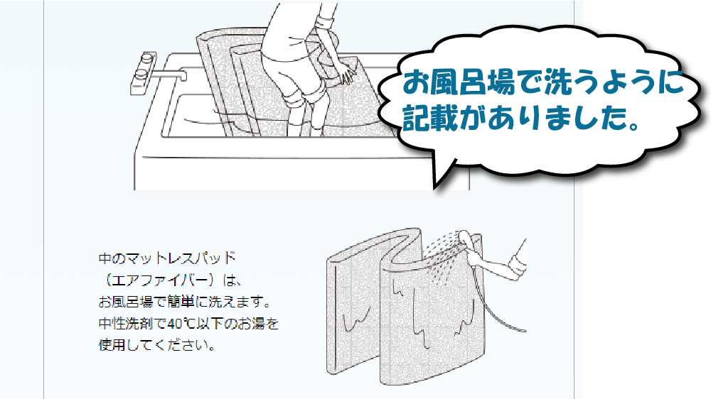 エアウィーヴのマットレスの洗い方